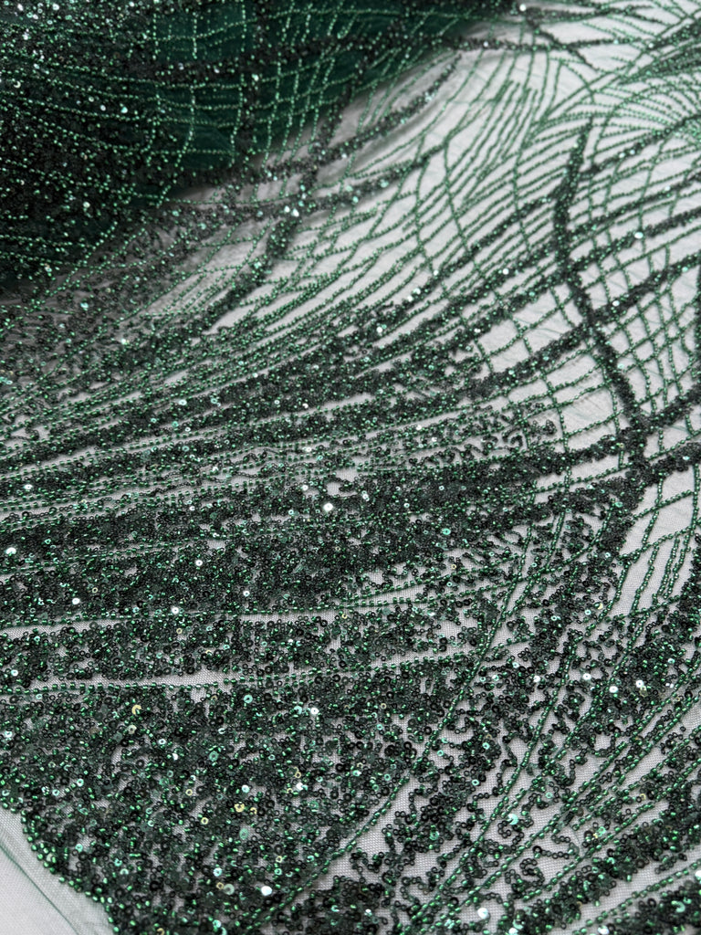 Tul Bordado Lentejuela Y Pedreria "Cirilla"