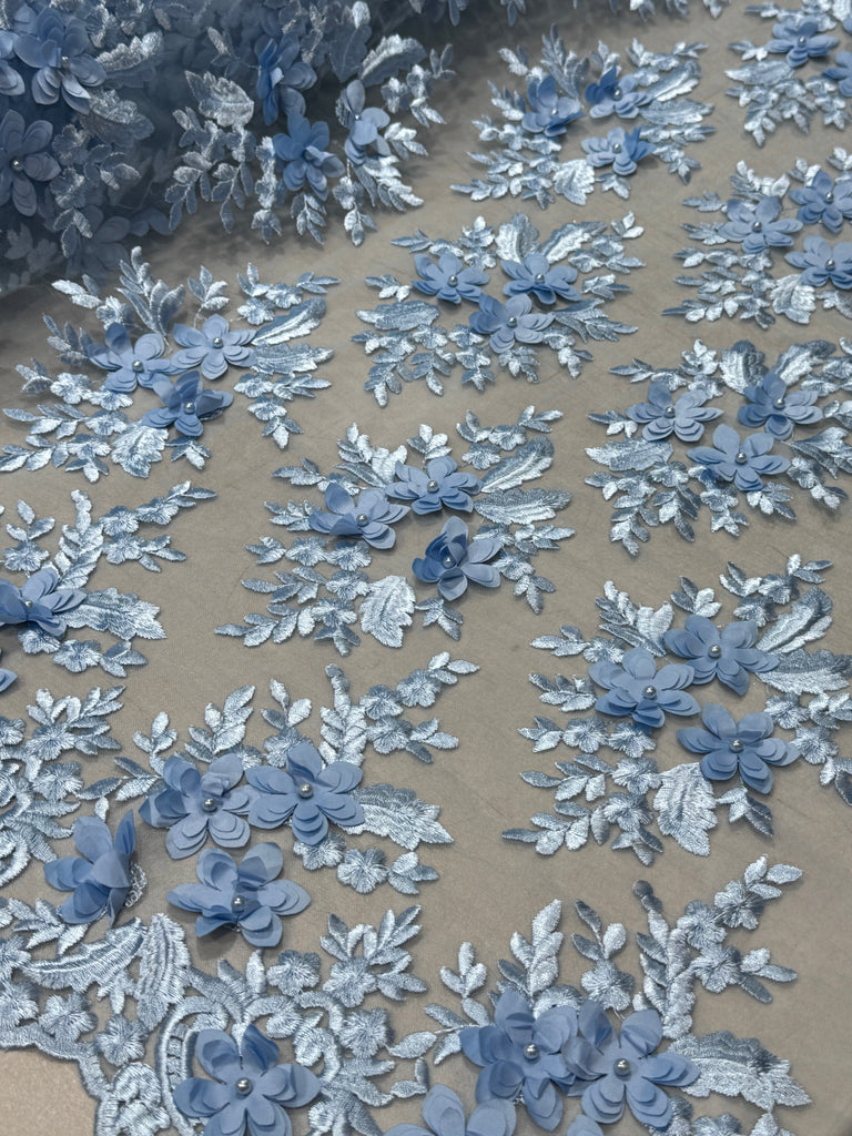 Tul Bordado Flores 3D "Zoraya"