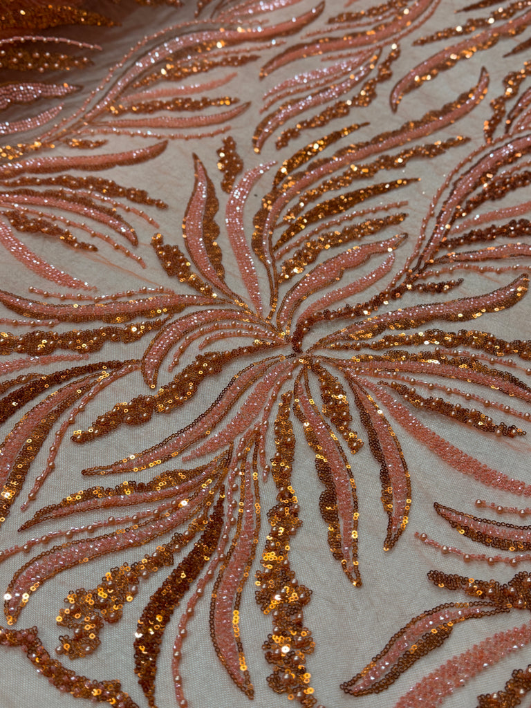 Tul Bordado Lentejuela Y Pedreria "Lucila"