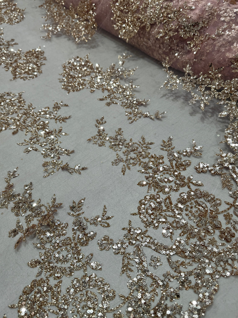 Tul De Diseño Con Glitter Y Lentejuela "Gia"