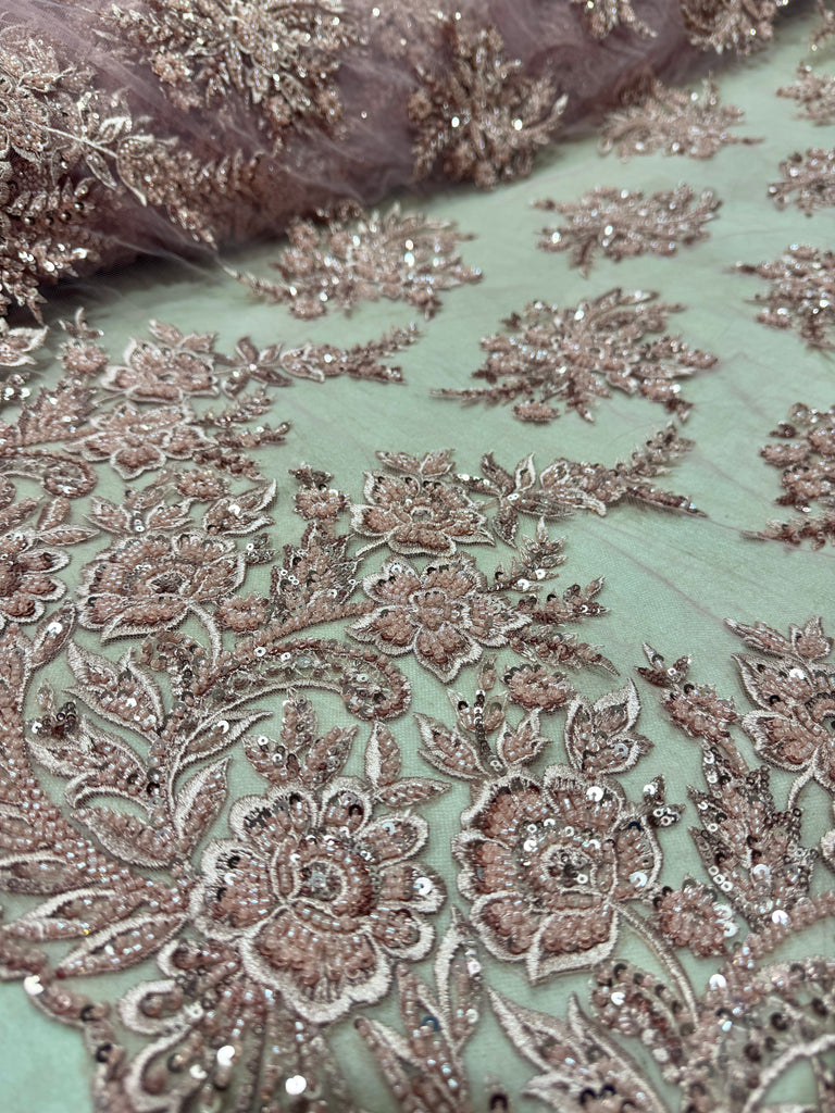 Tul Bordado Con Pedreria "Gina"