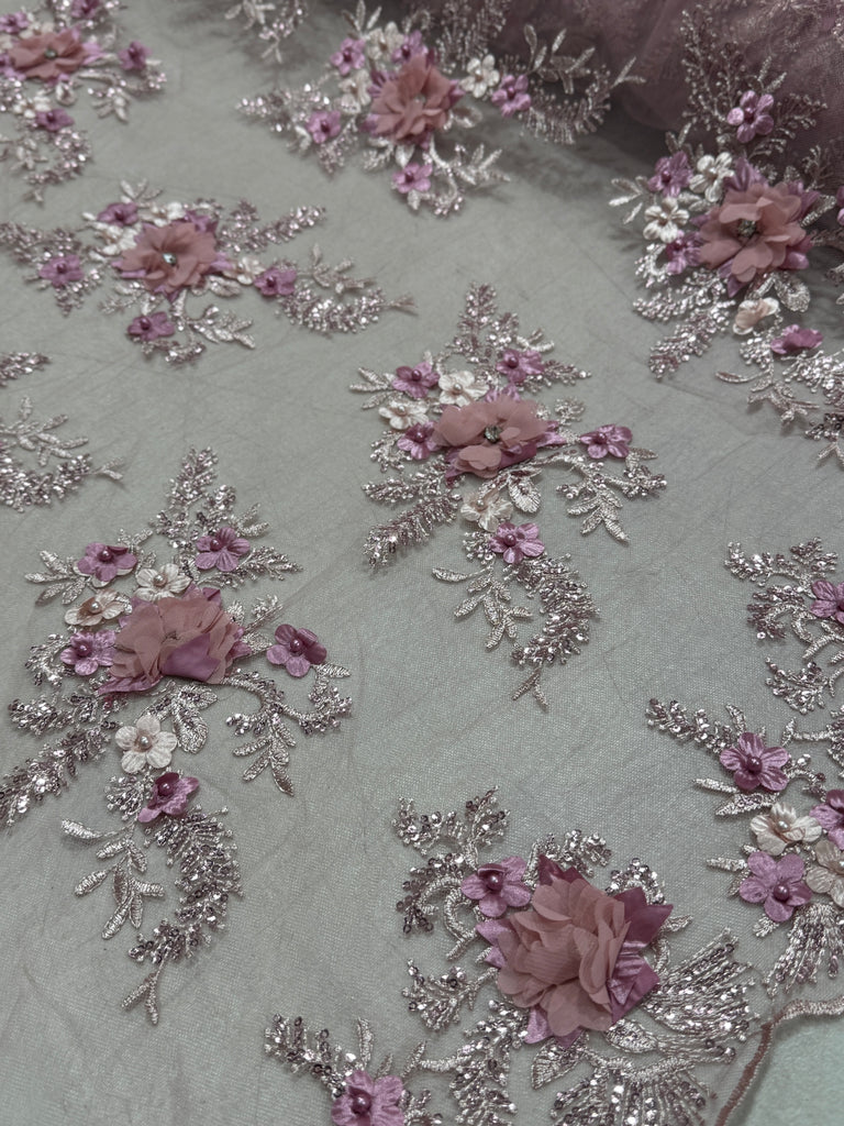 Tul Bordado Flores 3D “Belén”