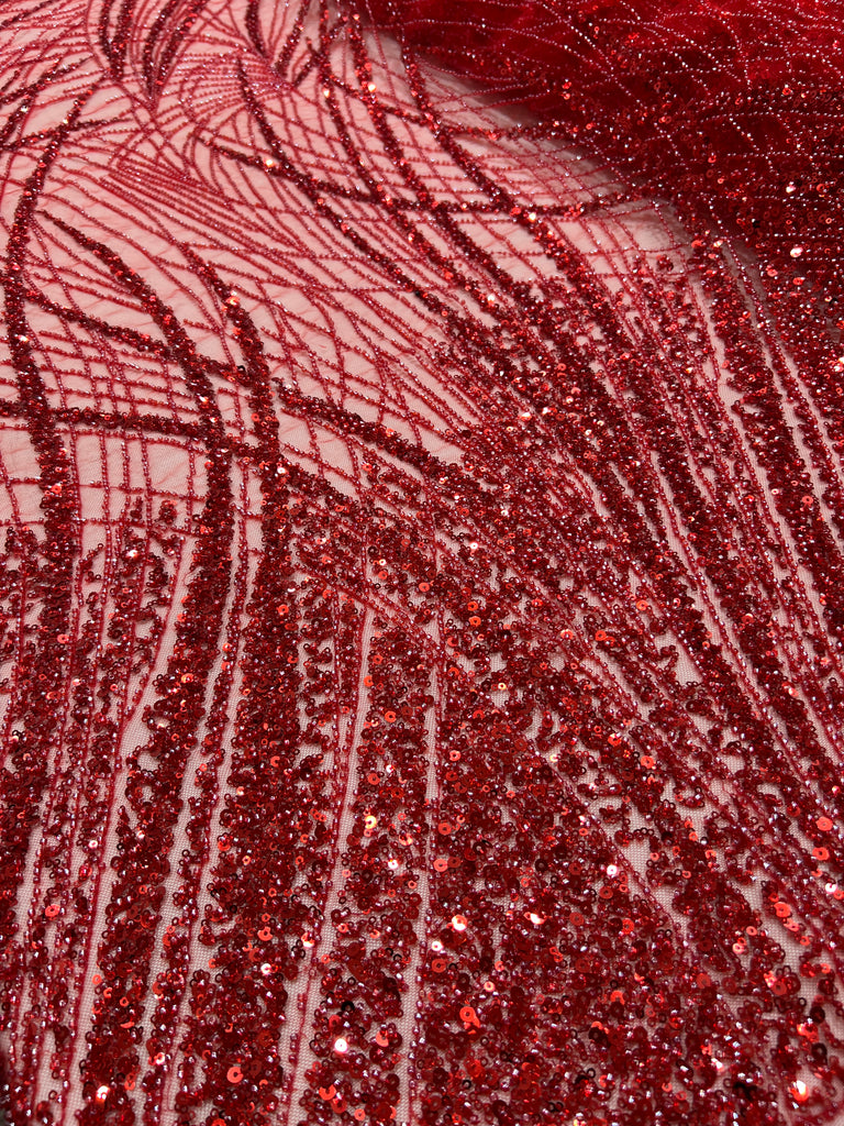 Tul Bordado Lentejuela Y Pedreria "Cirilla"