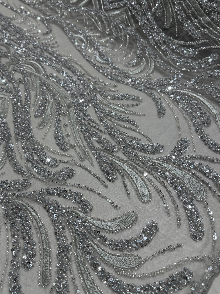 Tul Bordado Lentejuela Y Pedreria "Edith"