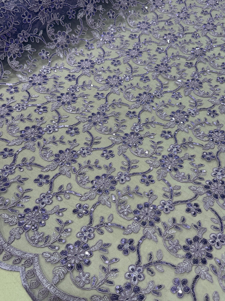 Tul Bordado Con Lentejuela "Emma"