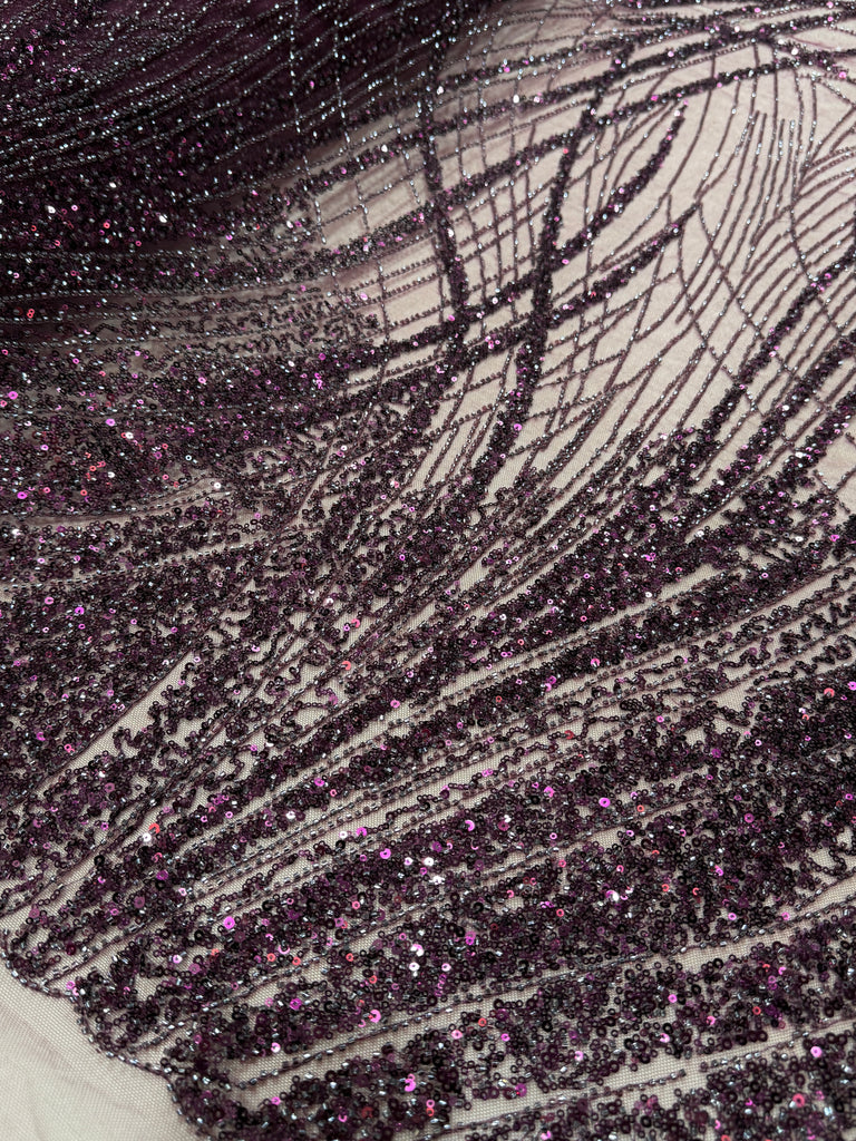 Tul Bordado Lentejuela Y Pedreria "Cirilla"