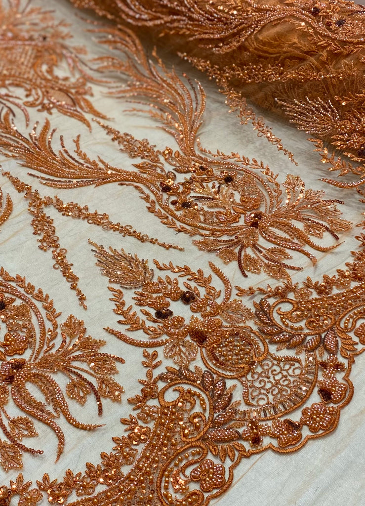 Tul Bordado Con Pedreria Y Lentejuela "Blair"