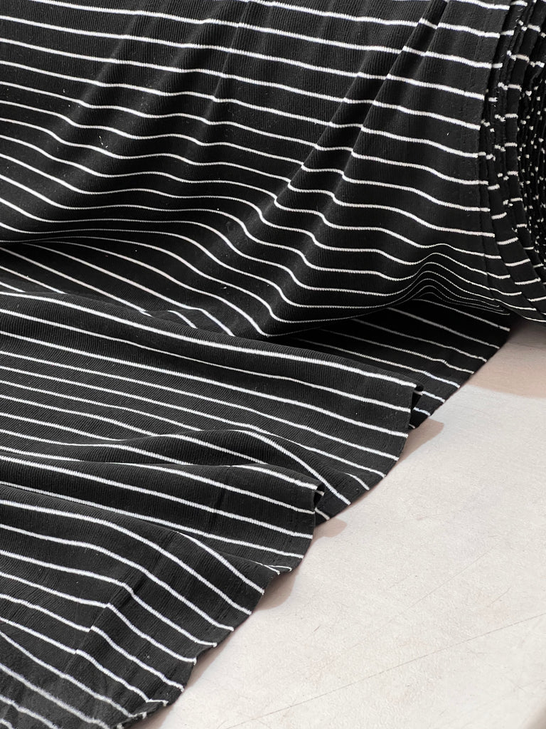 Tela Rib Afelpado Rayado