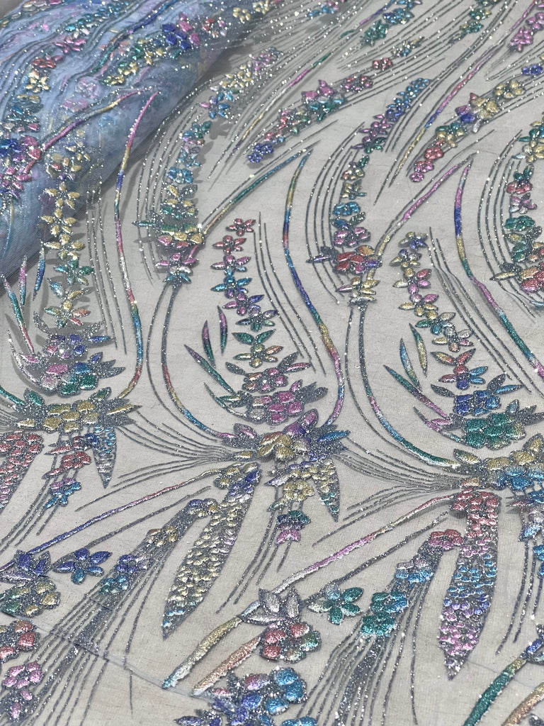 Tul Glitter De Diseño Multicolor "Fantasia"