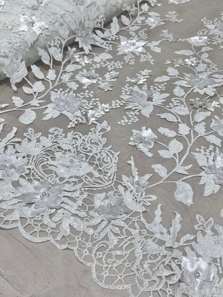 Glitter De Diseño y Flor 3D "Danelle"
