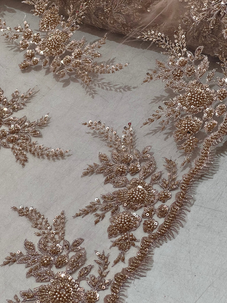 Tul Bordado Con Pedreria "Karla"