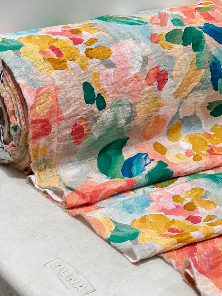 Tacto Lino Estampado Acuarela "Valentina"