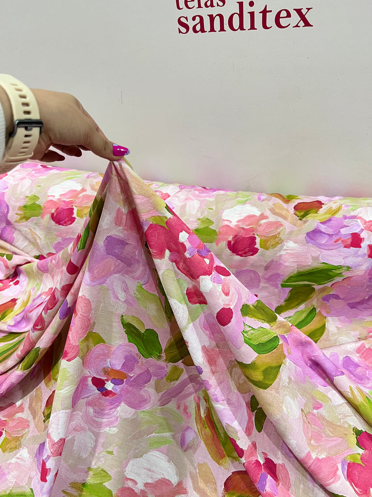 Tacto Lino Estampado Acuarela "Valentina"