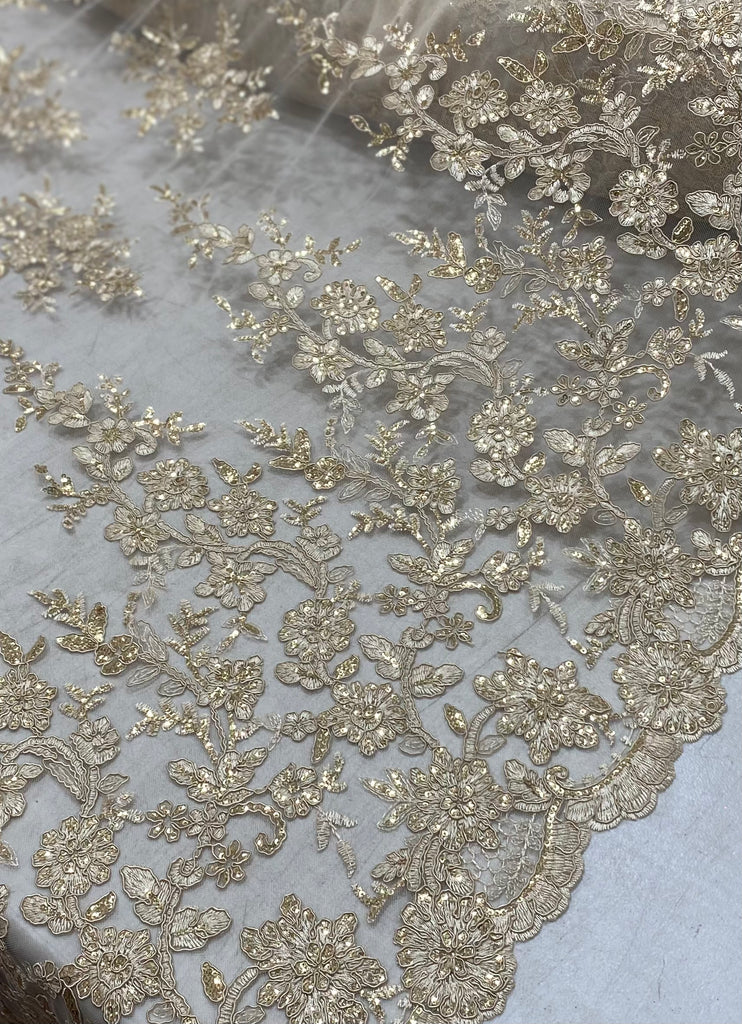 Tul Bordado Con Lentejuela "Sidney"