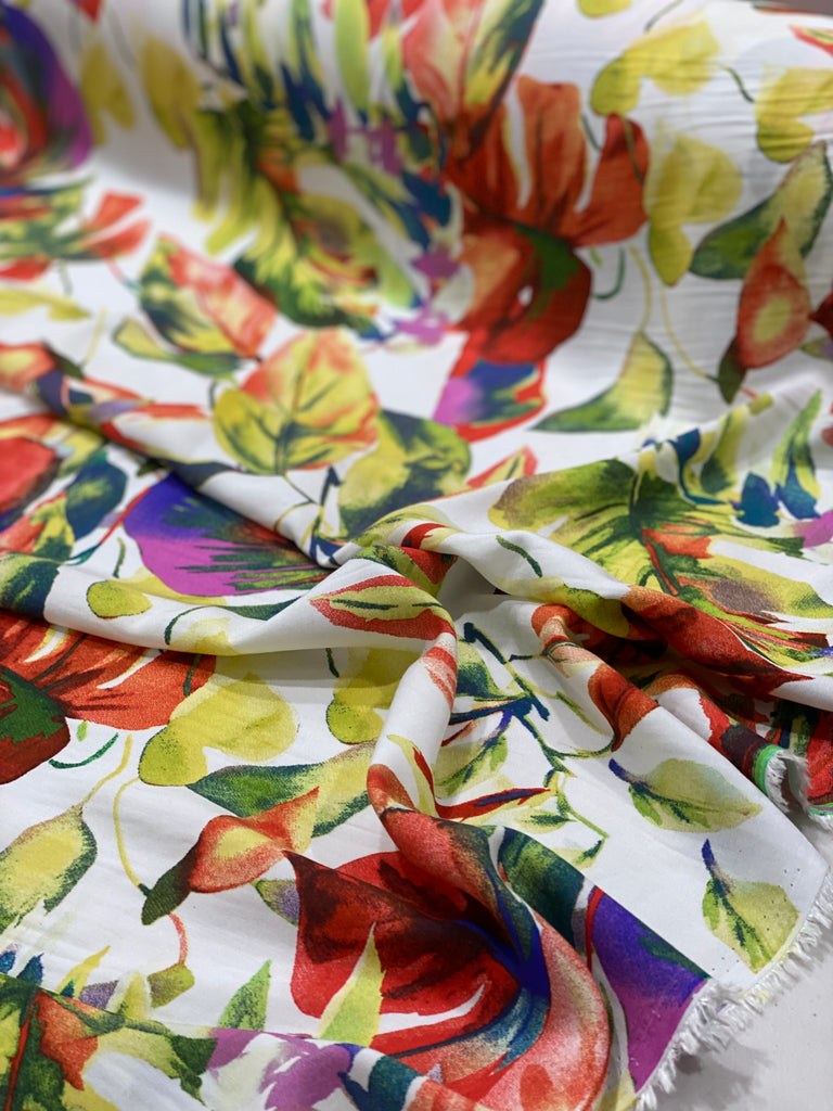 Rayón Estampado "Hojas"