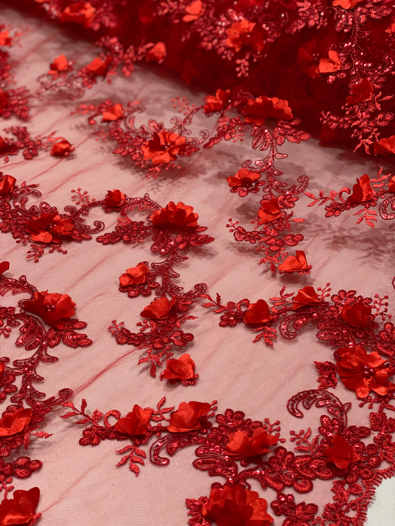 Kit de Bordado: Guirnalda de flores - Mercería el hilo rojo