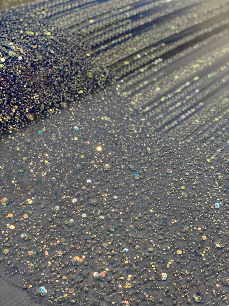 Tul Bordado Lentejuela y Perla Degradado "Elizabeth"